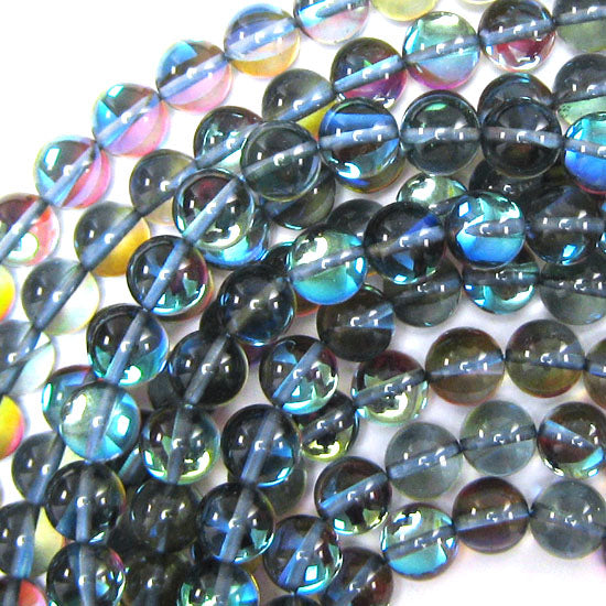 High Quality Mystic Aura Quartz Round Beads - 6mm, 8mm, 10mm sizes 