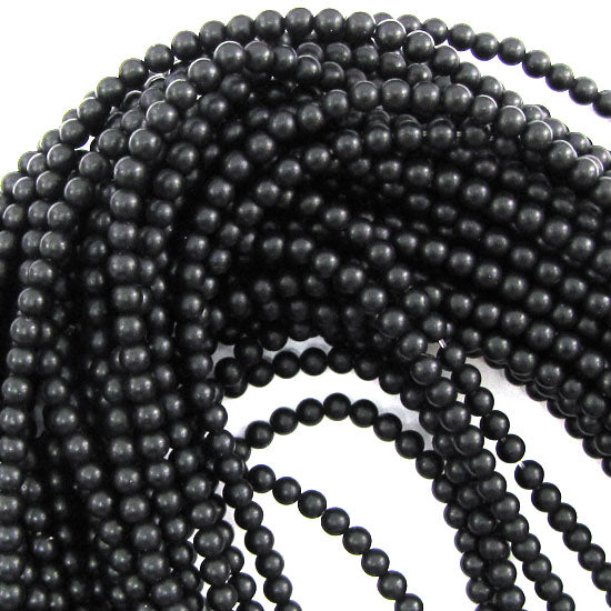 Black Onyx Beads - 8mm round  (Smooth & High Polished for Jewelry Making)