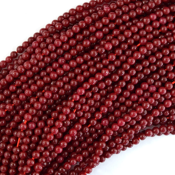 Handmade Rosary, 10mm Ruby Red Jade Beads newest