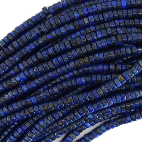 4mm natural blue lapis lazuli cube beads 15.5" strand