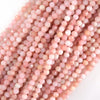 AA Natural Faceted Peruvian Pink Opal Round Beads 15.5