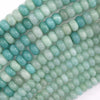 Natural Blue Amazonite Rondelle Button Beads Gemstone 14.5