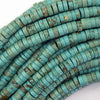 Greenish Blue Turquoise Heishi Disc Beads Gemstone 15