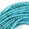 6x8mm blue turquoise tube beads 15.5