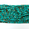 Faceted Brown Green Turquoise Cube Beads Gemstone 15.5