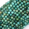 Natural Blue Green Peruvian Turquoise Round Beads Gemstone 15.5