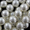 White Shell Pearl Round Beads 15.5