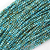 Blue Turquoise Round Beads 15.5