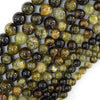 Natural Green Garnet Round Beads Gemstone 15