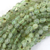 Natural Green Prehnite Pebble Nugget Beads 15.5