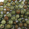 Natural Rainforest Green Rhyolite Jasper Round Beads 15