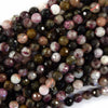 Natural Faceted Watermelon Tourmaline Round Beads 15