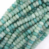 Natural Blue Amazonite Rondelle Button Beads Gemstone 14.5