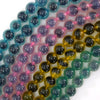 8mm Pink Blue Green Olive Candy Agate Round Beads 15