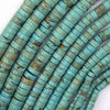 Greenish Blue Turquoise Heishi Disc Beads Gemstone 15