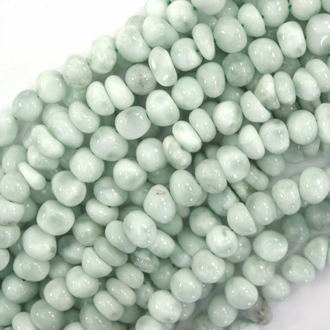 Natural Green Angelite Round Beads Gemstone 15.5" Strand 4mm 6mm 8mm 10mm 12mm