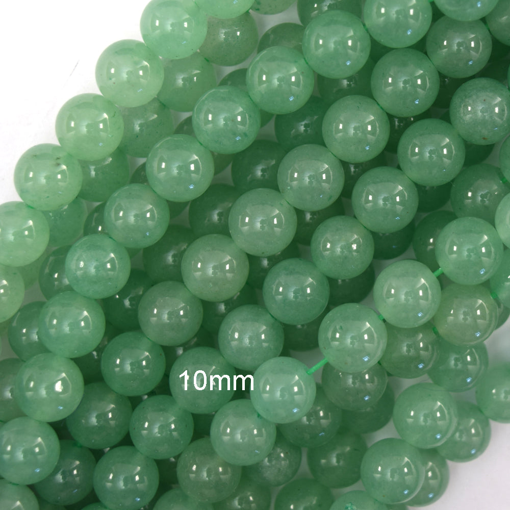 Natural Green Aventurine Round Beads Gemstone 15" Strand 4mm 6mm 8mm 10mm 12mm