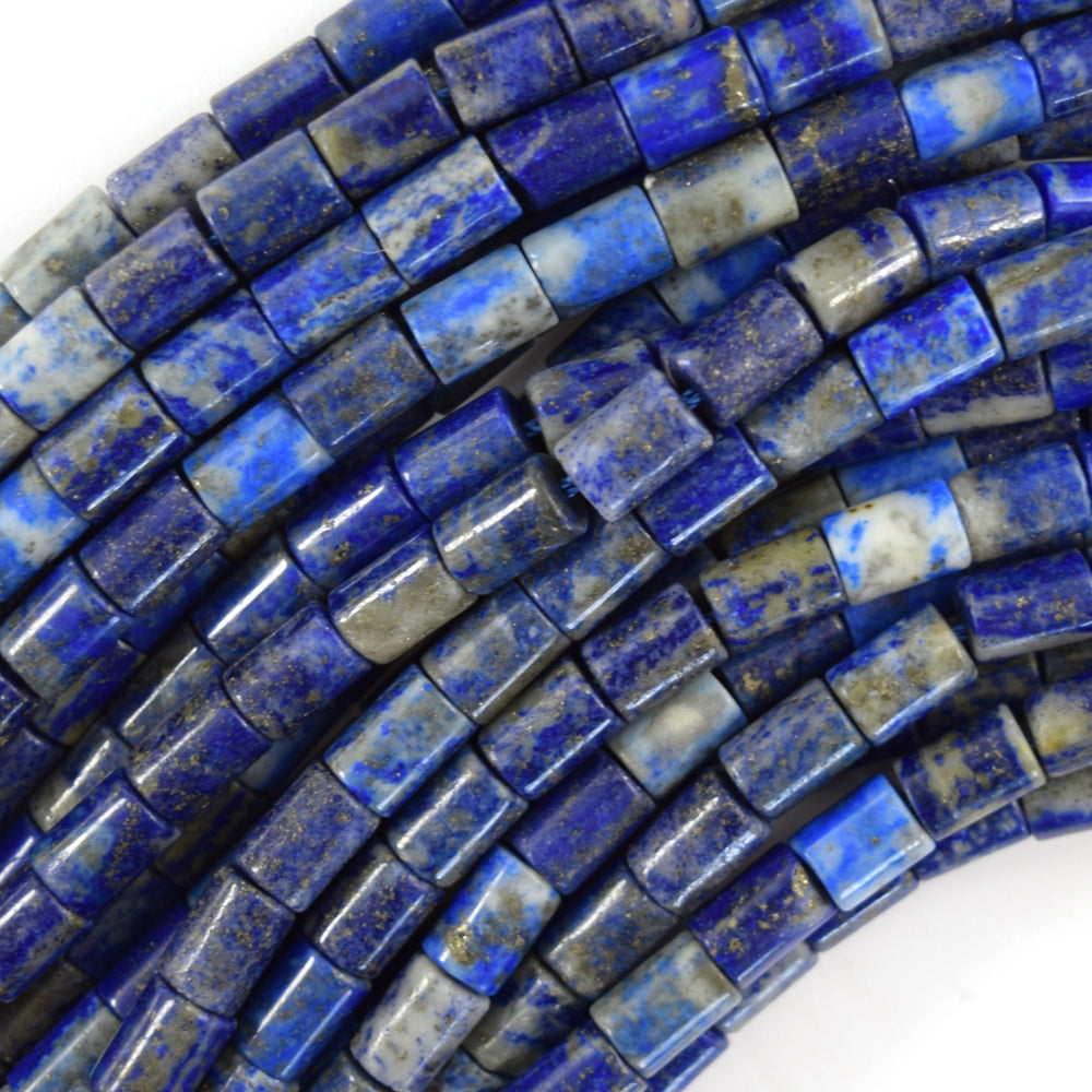 5-6x8-9mm Natural Gemstone Tube Cylinder Beads 15" Strand 6x8mm