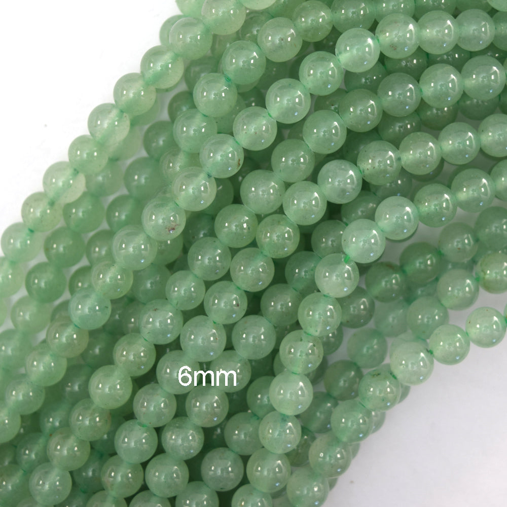 Natural Green Aventurine Round Beads Gemstone 15" Strand 4mm 6mm 8mm 10mm 12mm