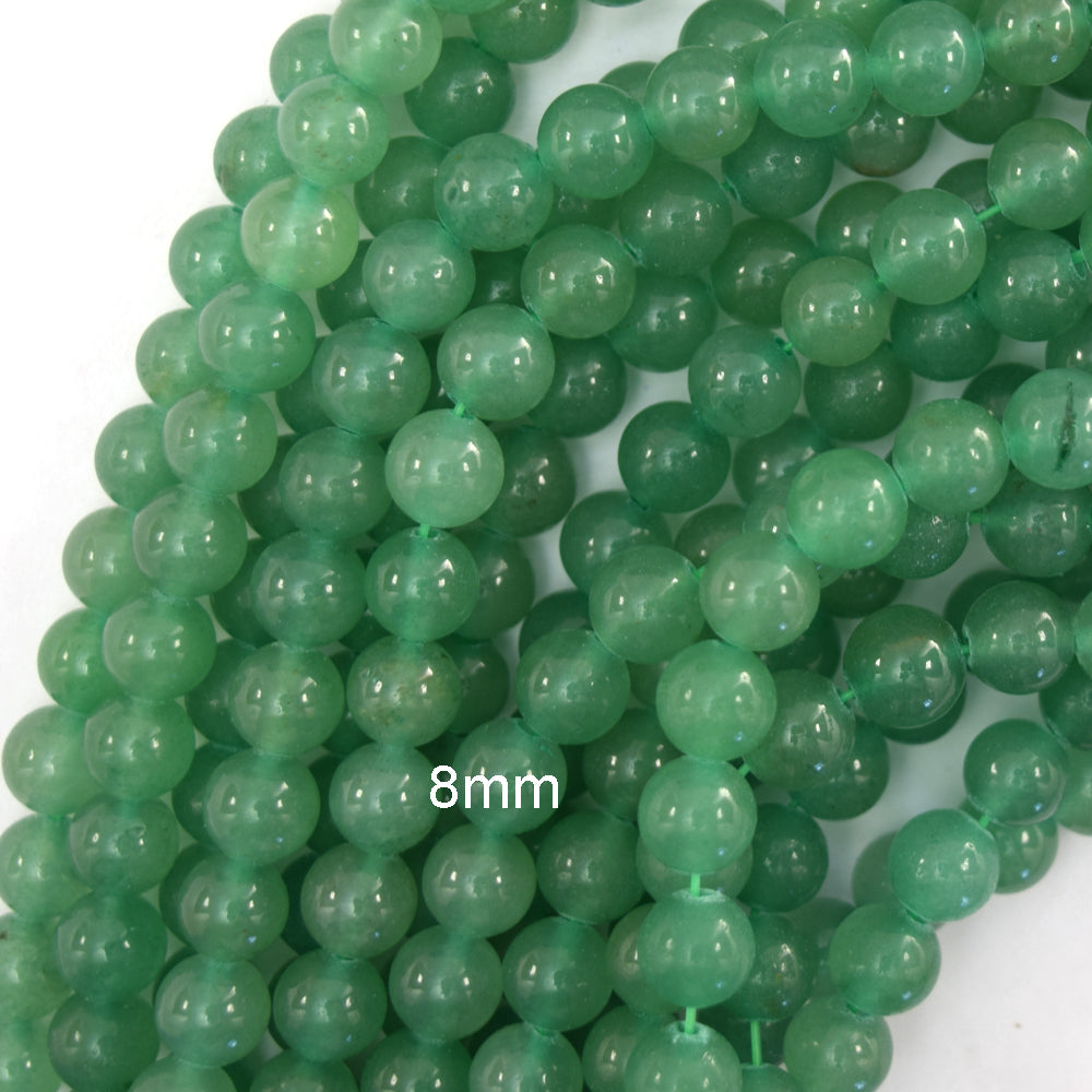 Natural Green Aventurine Round Beads Gemstone 15" Strand 4mm 6mm 8mm 10mm 12mm