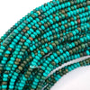 Brown Green Turquoise Rondelle Button Beads Gemstone 15.5