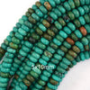 Brown Green Turquoise Rondelle Button Beads Gemstone 15.5