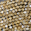 Natural Faceted Mother of Pearl MOP Round Beads 15.5