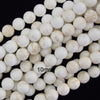 White Turquoise Round Beads Gemstone 15