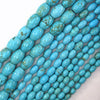 Blue Turquoise Rice Beads Gemstone 15.5