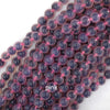 8mm Pink Blue Green Olive Candy Agate Round Beads 15