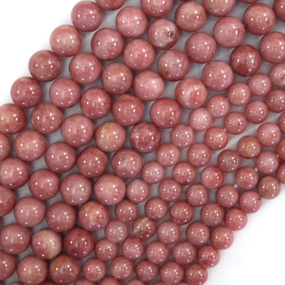 AA Natural Pink Opal Round Beads Gemstone 15" Strand 6mm 8mm