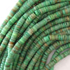 Natural Green Chrysoprase Heishi Disc Beads Gemstone 15.5