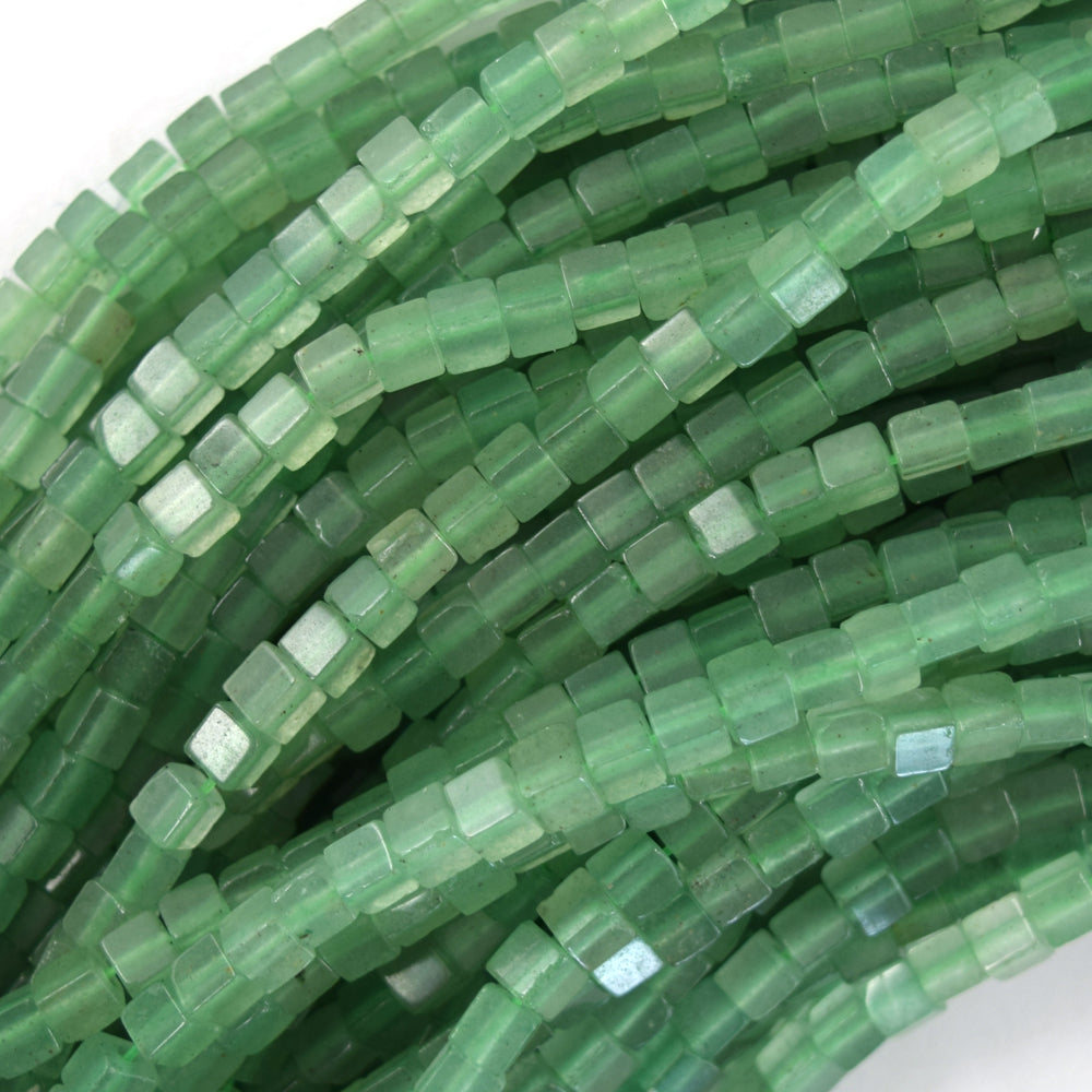 4mm Natural Semi Precious Gemstone Cube Beads 15.5" Strand 4x4x4mm