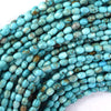 4x6mm brown matrix blue turquoise rice beads 15.5