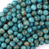 Natural Blue South African Turquoise Round Beads 15