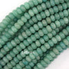 Natural Green African Amazonite Rondelle Button Beads 15