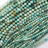 Natural Faceted Peruvian Turquoise Round Beads Gemstone 15.5