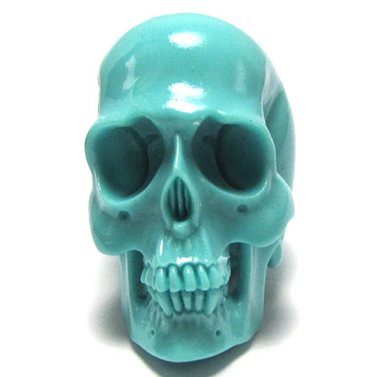 5 Pieces 40mm Acrylic Resin Skull Pendants Beads Black Blue Red Pink