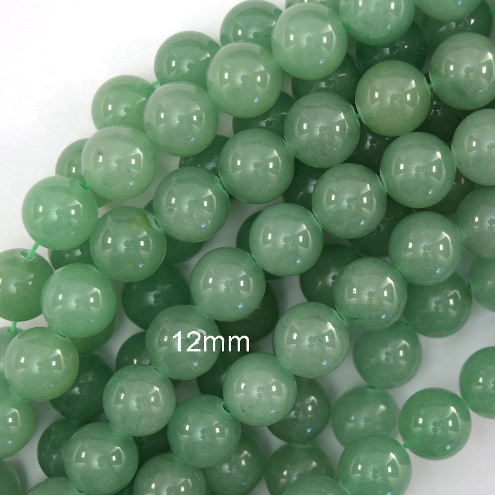 Natural Green Aventurine Round Beads Gemstone 15" Strand 4mm 6mm 8mm 10mm 12mm