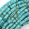 Blue Turquoise Heishi Disc Beads Gemstone 15.5