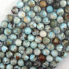 Natural Genuine Brown Blue Larimar Round Beads 15.5