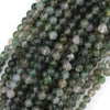 AA Natural Green Moss Agate Round Beads Gemstone 15