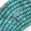 Brown Matrix Blue Turquoise Heishi Disc Beads Gemstone 15.5