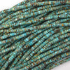 2x4mm genuine natural brown green blue turquoise heishi disc beads 15.5