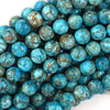 Natural Blue South African Turquoise Round Beads 15