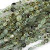 Natural Green Prehnite Pebble Nugget Beads 15.5