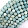 Natural Blue Amazonite Round Beads Gemstone 15