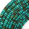 Brown Green Turquoise Rondelle Button Beads Gemstone 15.5