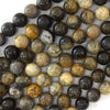 Natural Dendritic Moss Opal Round Beads 15.5