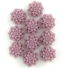 12mm synthetic lavender coral carved chrysanthemum flower pendant bead 10pcs